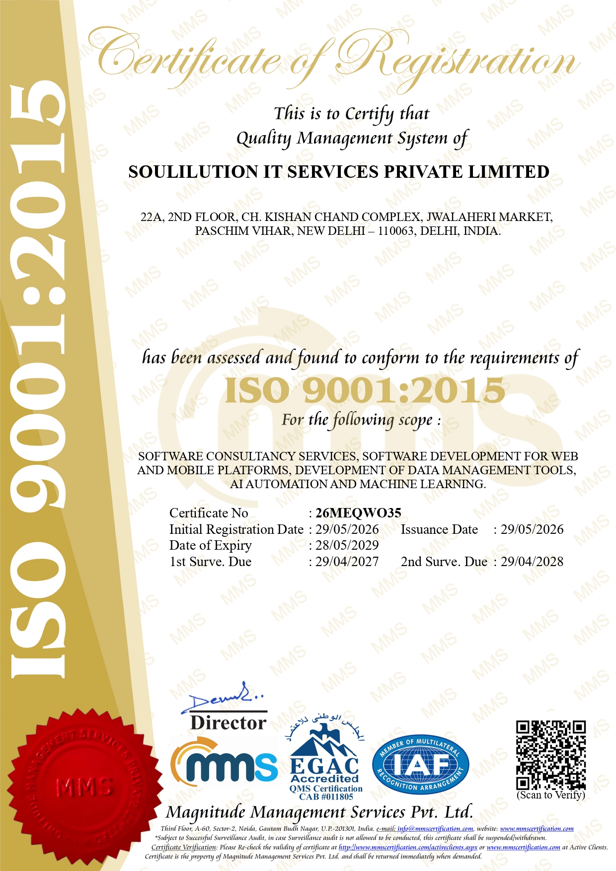 ISO 9001 Certificate